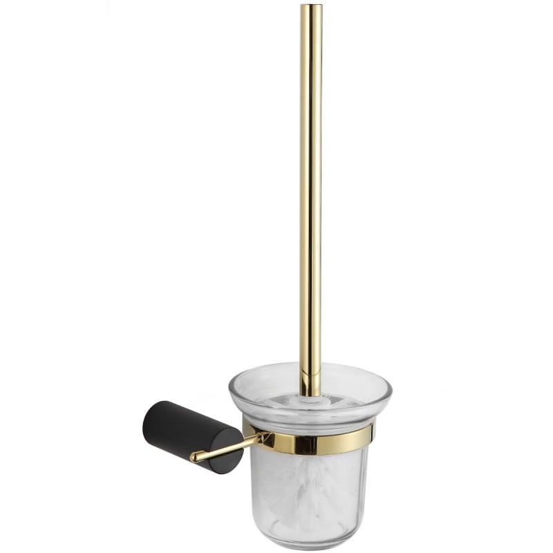 Mexen Aron Toilettenbürste, schwarz/gold - 7088150-57