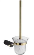 Mexen Aron Toilettenbürste, schwarz/gold - 7088150-57