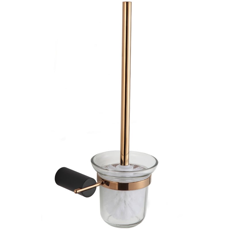 Mexen Aron Toilettenbürste, Schwarz/Roségold - 7088150-67
