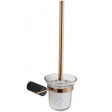 Mexen Aron Toilettenbürste, Schwarz/Roségold - 7088150-67