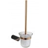 Mexen Aron Toilettenbürste, Schwarz/Roségold - 7088150-67