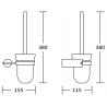 Mexen Aron Toilettenbürste, schwarz - 7088150-70