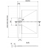 Mexen Egon rechteckige Duschwanne SMC 150 x 80 cm, schwarz - 4R708015
