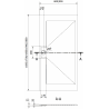 Mexen Egon rechteckige Duschwanne SMC 160 x 80 cm, schwarz - 4R708016