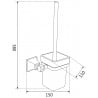Mexen Dalia Toilettenbürste, Chrom - 7017350-00