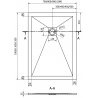 Mexen Stone+ rechteckige Duschwanne aus Verbundwerkstoff 100 x 80 cm, weiß, weiße Abdeckung - 44108010-W