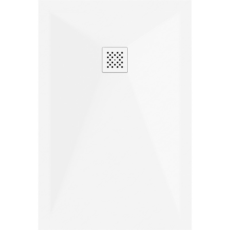 Mexen Stone+ Rechteckige Verbund-Duschwanne 120 x 90 cm, weiß, weiße Abdeckung - 44109012-W