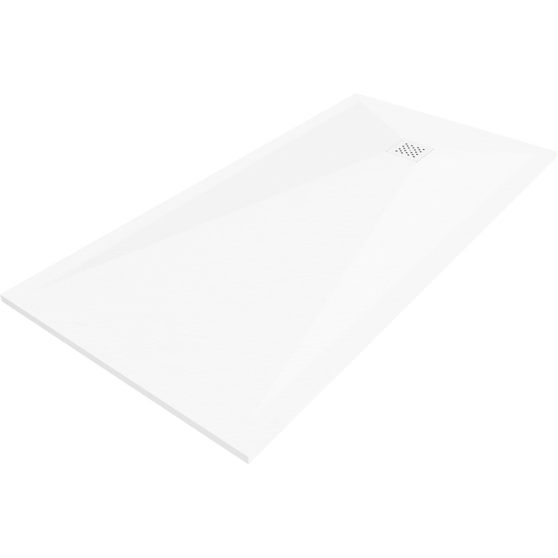Mexen Stone+ Rechteckige Duschwanne aus Verbundwerkstoff 200 x 90 cm, weiß, weiße Abdeckung - 44109020-W