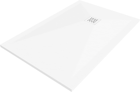 Mexen Stone+ rechteckige Komposit-Duschwanne 140 x 100 cm, weiß, weiße Abdeckung - 44101014-W