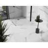 Mexen Stone+ quadratische Duschwanne aus Verbundwerkstoff 100 x 100 cm, weiß, goldene Abdeckung - 44101010-G