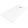 Mexen Stone+ quadratische Komposit-Duschwanne 180 x 100 cm, weiß, goldene Abdeckung - 44101018-G