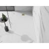 Mexen Stone+ rechteckige Verbund-Duschwanne 180 x 90 cm, weiß, goldene Abdeckung - 44109018-G