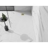 Mexen Stone+ Rechteckige Komposit-Duschwanne 200 x 90 cm, weiß, goldene Abdeckung - 44109020-G