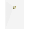 Mexen Stone+ rechteckige Komposit-Duschwanne 140 x 90 cm, weiß, goldene Abdeckung - 44109014-G