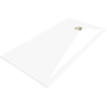 Mexen Stone+ rechteckiger Komposit-Duschwanne 180 x 80 cm, weiß, goldene Abdeckung - 44108018-G