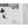 Mexen Stone+ rechteckige Komposit-Duschwanne 180 x 100 cm, weiß, schwarze Abdeckung - 44101018-B