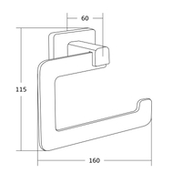 Mexen Asis Toilettenpapierhalter, Chrom - 7017633-00