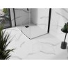 Mexen Stone+ rechteckige Duschwanne aus Komposit 100 x 90 cm, weiß, schwarze Abdeckung - 44109010-B