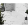 Mexen Stone+ rechteckige Duschwanne aus Komposit 100 x 90 cm, weiß, schwarze Abdeckung - 44109010-B