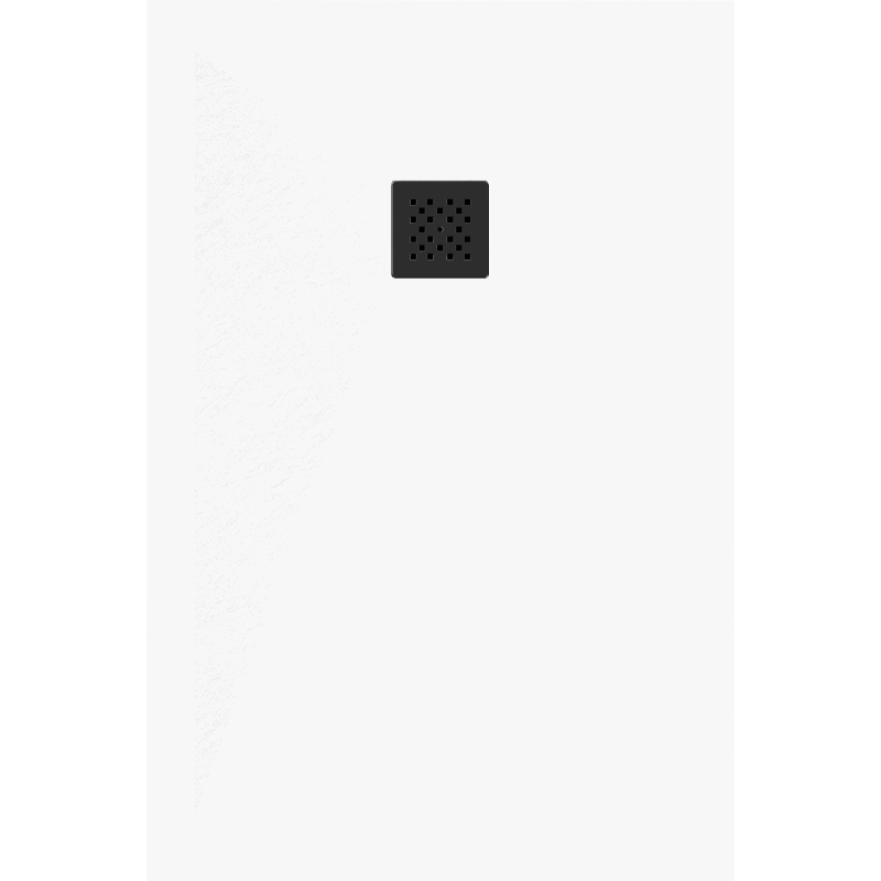 Mexen Stone+ rechteckige Verbund-Duschwanne 130 x 90 cm, weiß, schwarze Abdeckung - 44109013-B