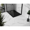Mexen Stone+ rechteckige Duschwanne aus Verbundwerkstoff 120 x 70 cm, schwarz, goldene Abdeckung - 44707012-G