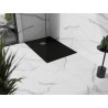 Mexen Stone+ Rechteckige Verbund-Duschwanne 110 x 80 cm, schwarz, goldene Abdeckung - 44708011-G