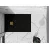 Mexen Stone+ rechteckige Verbund-Duschwanne 100 x 90 cm, schwarz, goldene Abdeckung - 44709010-G