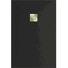 Mexen Stone+ rechteckige Duschwanne aus Verbundwerkstoff 90 x 80 cm, schwarz, goldene Abdeckung - 44708090-G