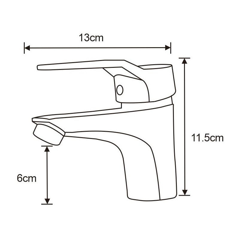 Mexen Caro Waschbeckenarmatur, schwarz - 746600-70