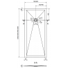 Mexen Stone+ rechteckige Duschwanne aus Verbundmaterial 160 x 80 cm, schwarz, goldene Abdeckung - 44708016-G