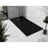 Mexen Stone+ rechteckige Komposit-Duschwanne 180 x 100 cm, schwarz, goldene Abdeckung - 44701018-G