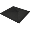 Mexen Stone+ quadratische, mineralguss Duschwanne 80 x 80 cm, schwarz, schwarze Abdeckung - 44708080-B