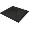 Mexen Stone+ quadratische Duschwanne aus Verbundwerkstoff 100 x 100 cm, schwarz, schwarze Abdeckung - 44701010-B