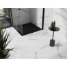 Mexen Stone+ quadratische Duschwanne aus Verbundwerkstoff 100 x 100 cm, schwarz, schwarze Abdeckung - 44701010-B