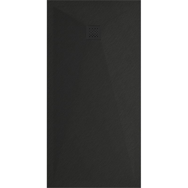 Mexen Stone+ rechteckige Verbund-Duschwanne 180 x 90 cm, schwarz, schwarze Abdeckung - 44709018-B