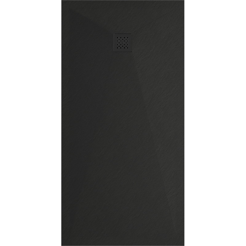 Mexen Stone+ Rechteckige Duschwanne aus Verbundwerkstoff 200 x 90 cm, schwarz, schwarze Abdeckung - 44709020-B