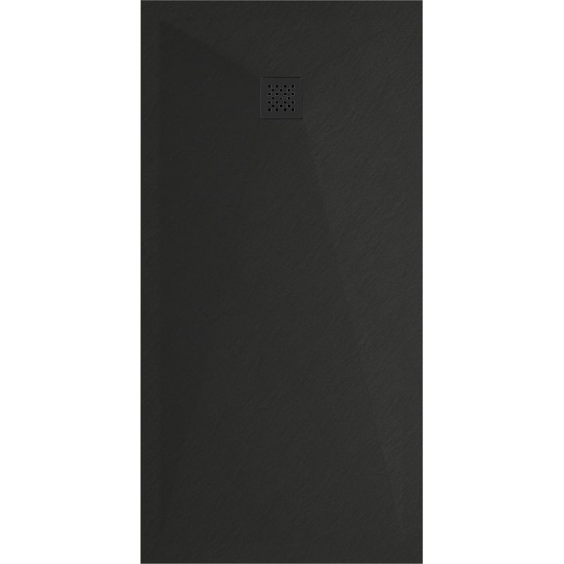 Mexen Stone+ Rechteckige Duschwanne aus Verbundwerkstoff 200 x 100 cm, schwarz, schwarze Abdeckung - 44701020-B