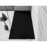 Mexen Stone+ rechteckige Komposit-Duschwanne 160 x 70 cm, schwarz, schwarze Abdeckung - 44707016-B