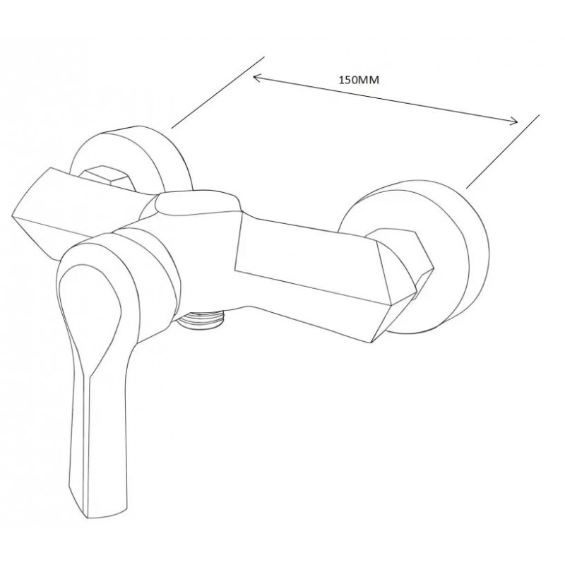 Mexen Sabre Duschearmatur, Chrom - 72140-00