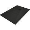 Mexen Stone+ rechteckige Komposit-Duschwanne 130 x 80 cm, schwarz, schwarze Abdeckung - 44708013-B