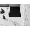 Mexen Stone+ rechteckige Komposits-Duschwanne 130 x 80 cm, schwarz, schwarze Abdeckung - 44708013-B