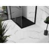 Mexen Stone+ rechteckige Komposits-Duschwanne 130 x 80 cm, schwarz, schwarze Abdeckung - 44708013-B