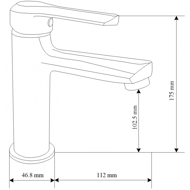 Mexen Sabre Waschtischarmatur, schwarz - 72100-70