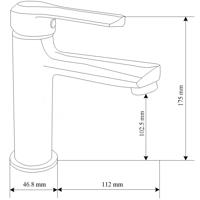 Mexen Sabre Waschtischarmatur, Chrom - 72100-00