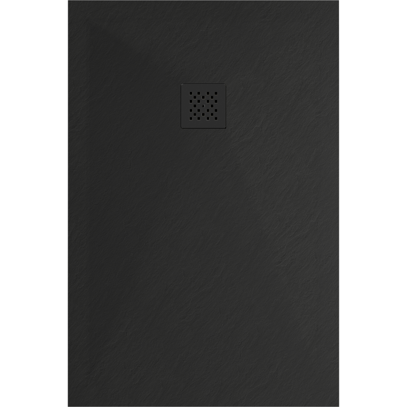 Mexen Stone+ Komposit-Duschwanne rechteckig 110 x 90 cm, schwarz, schwarze Abdeckung - 44709011-B