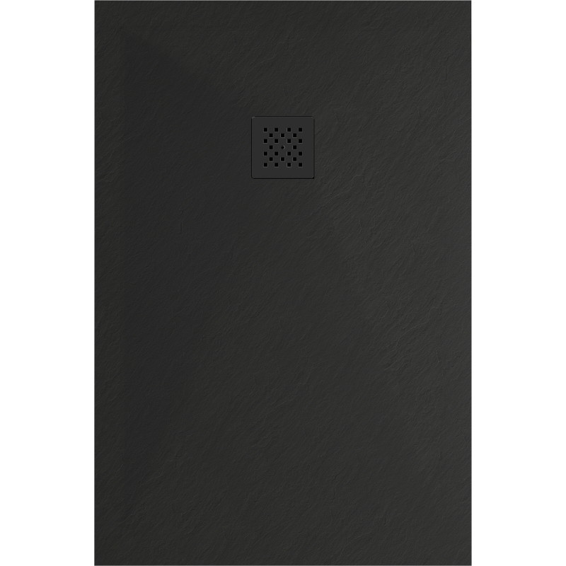 Mexen Stone+ rechteckige Duschwanne aus Verbundwerkstoff 80 x 70 cm, schwarz, schwarze Abdeckung - 44707080-B