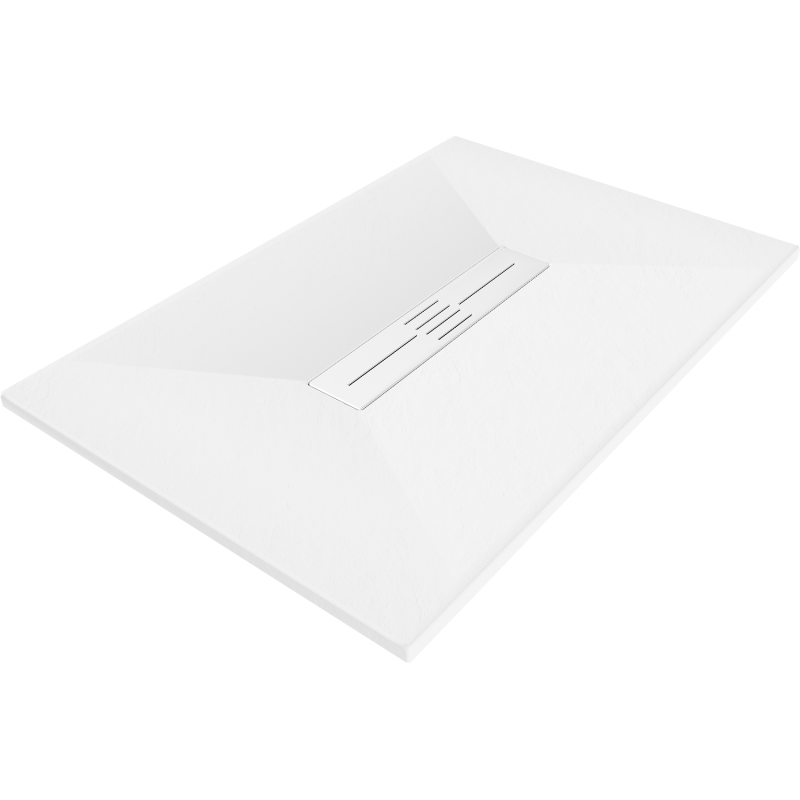 Mexen Toro rechteckige Duschwanne SMC 140 x 70 cm, weiß, weiße Abdeckung - 43107014-W