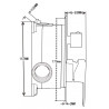 Mexen Uno DR02 Unterputz-Duschset, schwarz - 71435DR02-70