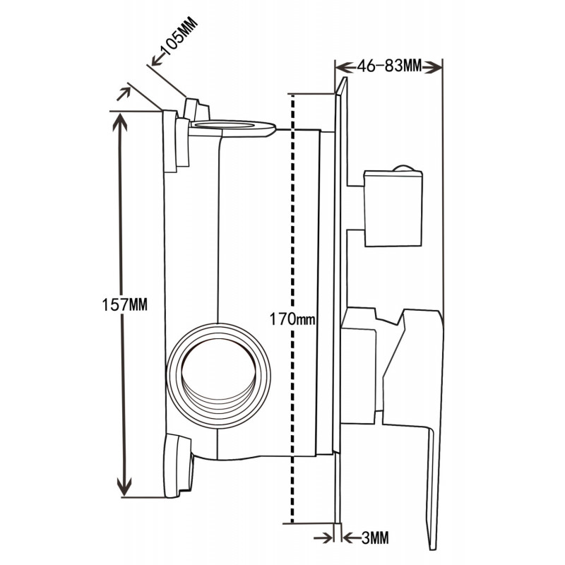 Mexen Uno DR72 Unterputz-Duschset, Chrom - 71435DR72-00