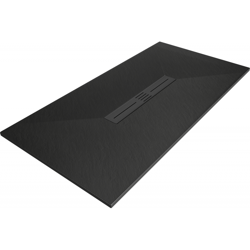Mexen Toro rechteckige Duschwanne SMC 180 x 90 cm, schwarz, schwarze Abdeckung - 43709018-B